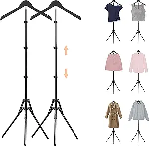 2 Pack Adjustable Shirt Display Stand, 32-63 Inch Height Mannequin Torso for Retail and Home Use
