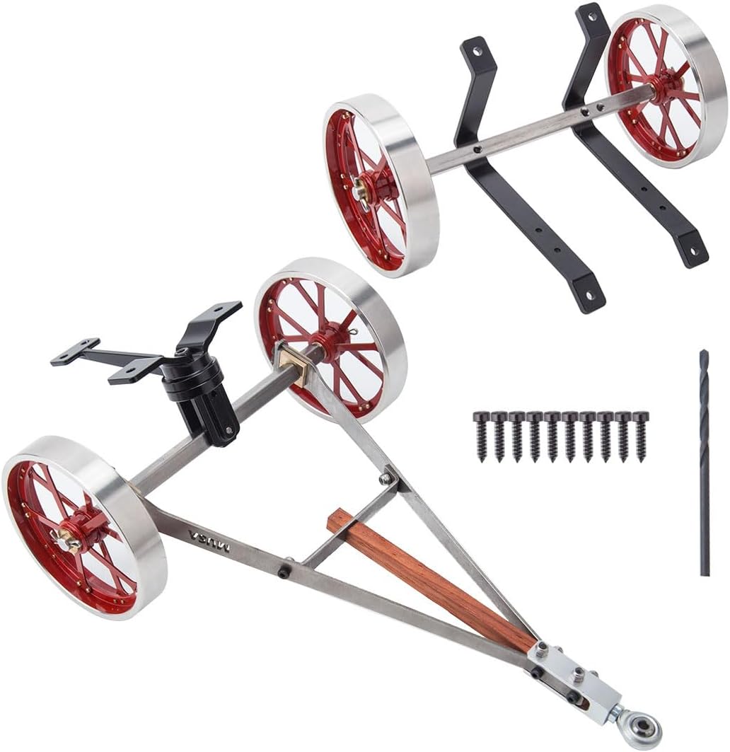 Retrol Engine HM-01 Engine Model Kit, Hit and Miss Engine Kit with High-Low Speed Gear Lever/Flatbed Transport Cart/Accessory Triad/CDI Igniter/Spark Plug, Ornament Gift -KIT