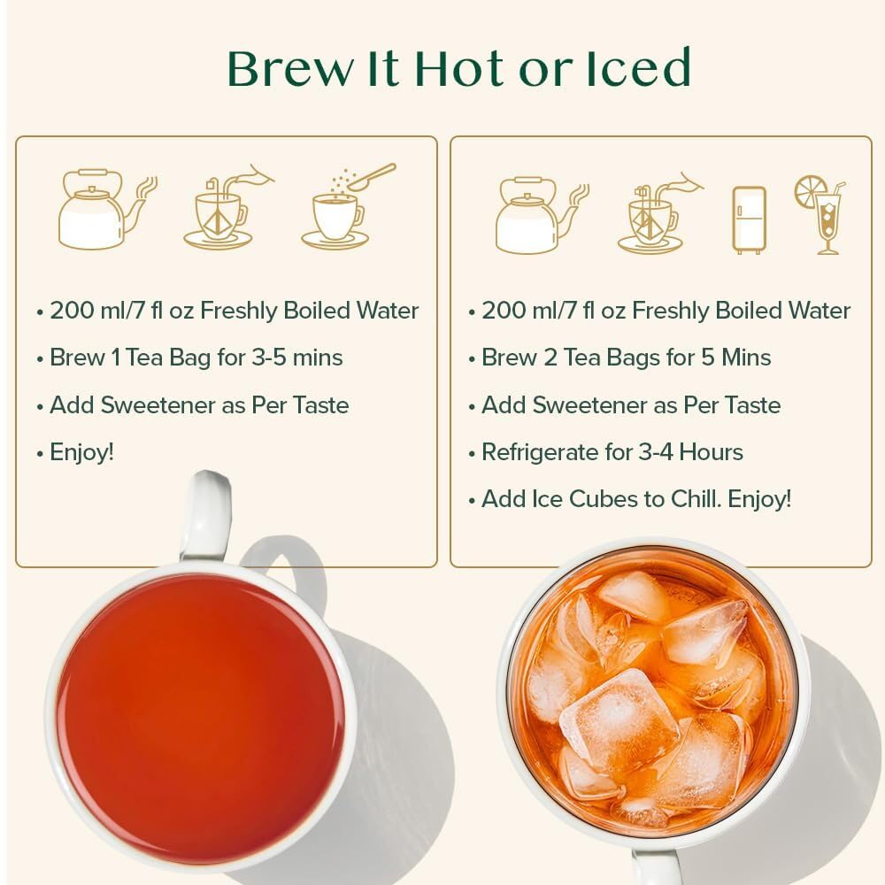 VAHDAM Organic English Breakfast Black Tea Bags (15 Count) High Caffeine - Coffee Replacement, Gluten Free | Individually Wrapped Pyramid Tea Bags | Strong, Robust & Flavoury | Direct from Source 3