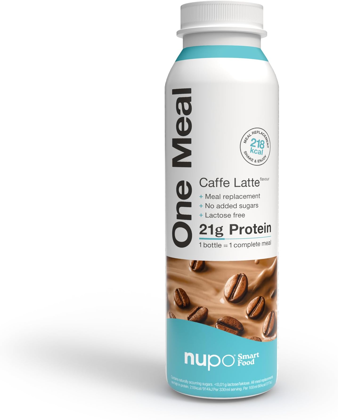 NUPO One Meal Caffe Latte Meal Replacement Shake with 24 Vitamins and Minerals | High in Protein & No Added Sugar | Tasty Weight Loss Shakes for Women & Men (12 x 330ml)