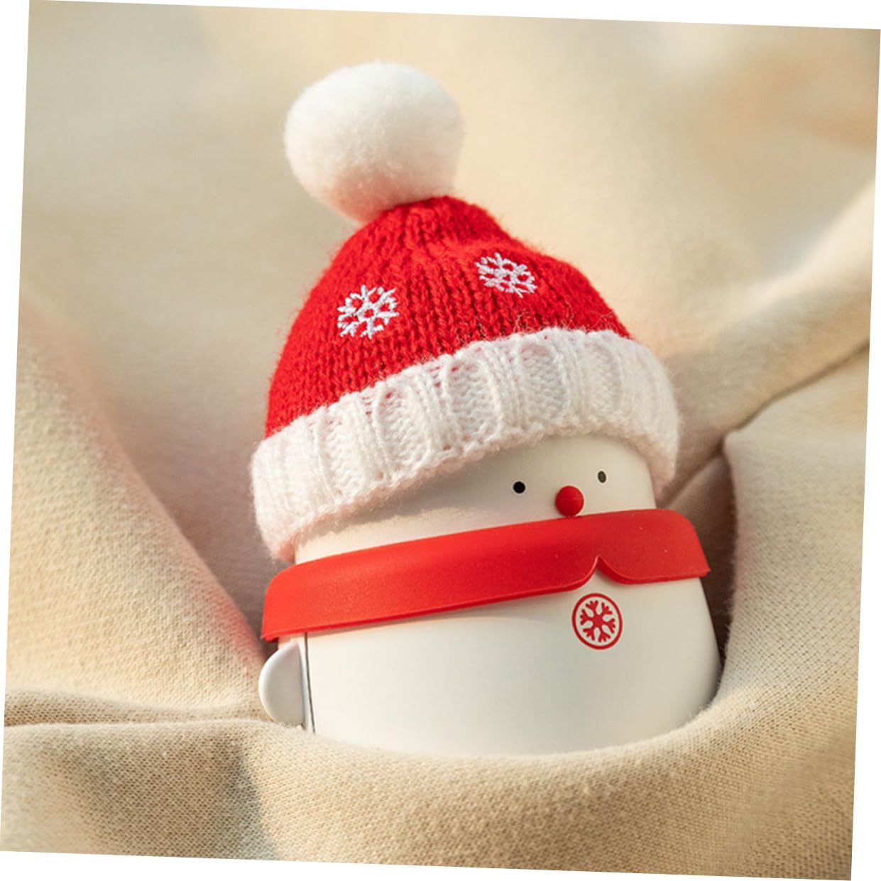 BESPORTBLE 1pezzi Scaldamani Portatile Tascabile Forma di Pupazzo di Neve di Natale Power Bank USB Multifunzione Ricaricabile Calore Durevole e Sicuro