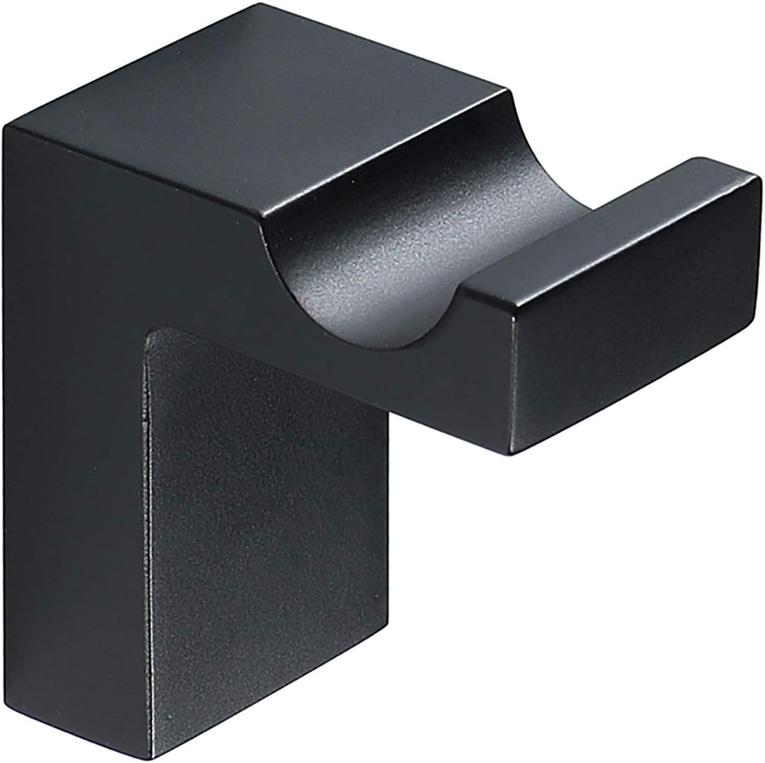 Coat Hooks Black Robe Hook Wall Mounted Towel Hook Brass Heavy Duty Shower Hook for Office, Kitchen, Home, Screw Installation,Single