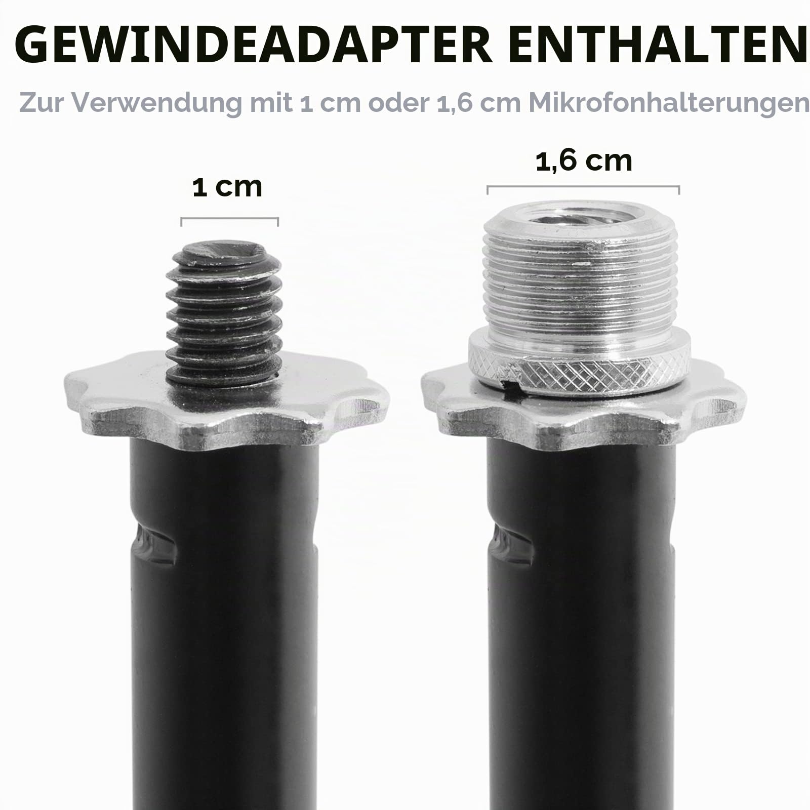 TIGER MCA7-BK Professioneller Boom-Mikrofonständer mit Klemme - Schwarz