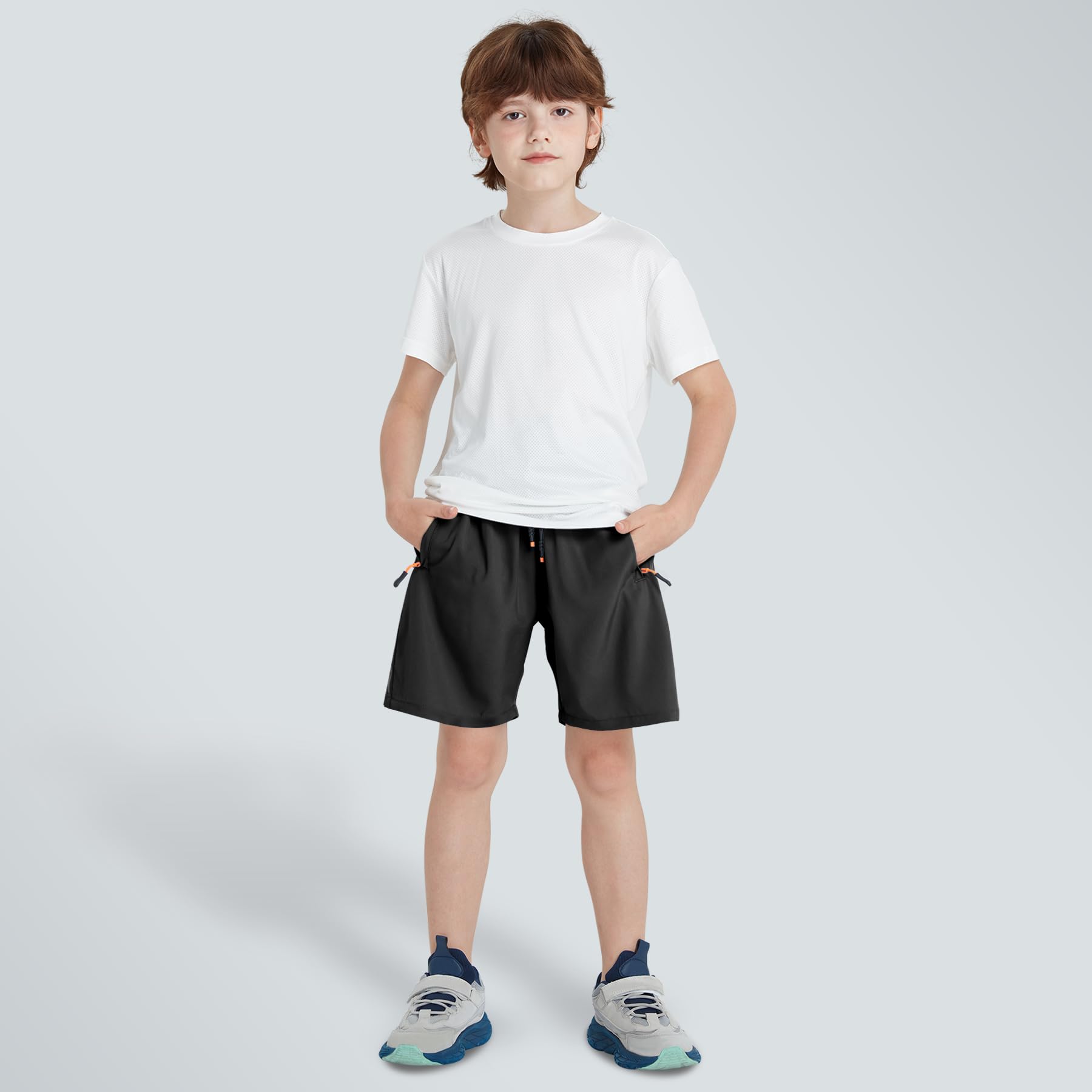 Pantalones cortos de secado rápido para niños, atléticos, para correr al aire libre