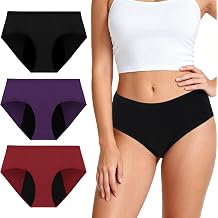High Leak Proof Underwear, Period Underwear for Women, Cotton Panties Washable& Reusable, Breathable Briefs