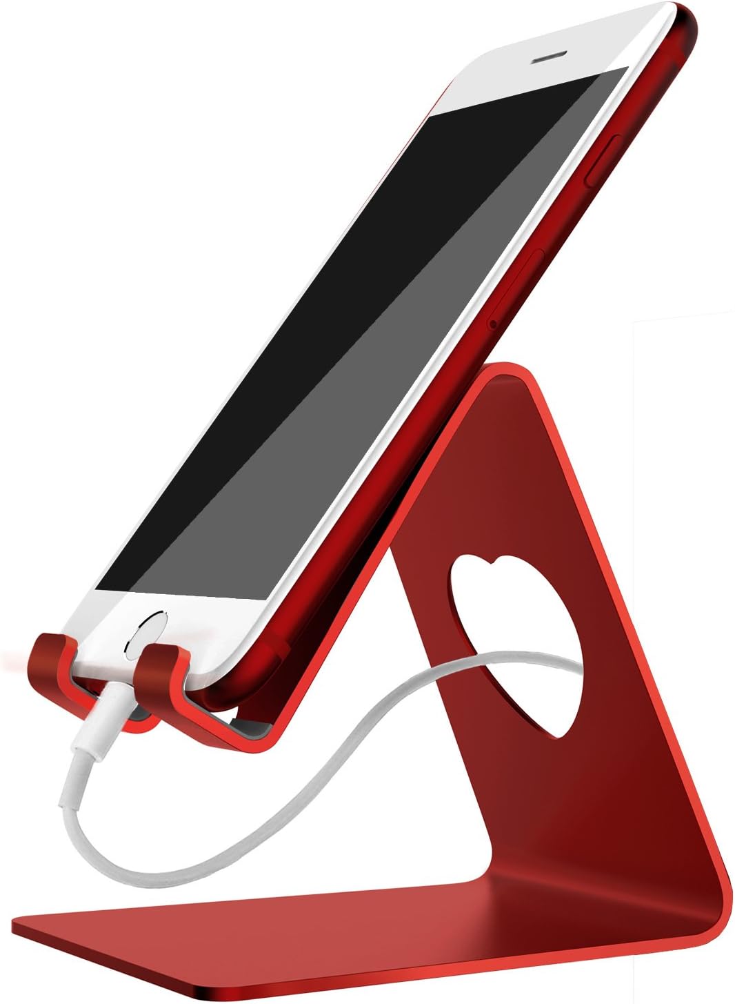 Adaker Cell Phone Stand,iPhone Dock,Desktop Cradle,Stand for Switch, All Android Smartphone,Phone 6 6s 7 8 X Plus 5 5s 7c All-New Fire Tablet Charging, Phone Accessories Desk,Silver