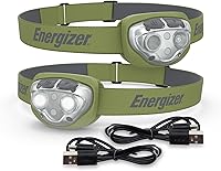 Vista 10 de Energizer Vision Linterna Frontal LED Recargable, Linterna Frontal LED Brillante Resistente al Agua para Exteriores, Equipo de Campamento