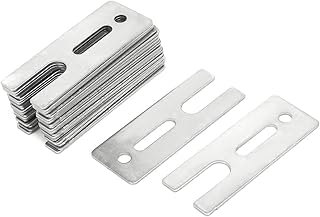 Aexit 7mm Slot Hooks Width Stainless Steel Sliding Window Anti-Theft Security Over Door Hooks Plates 20pcs