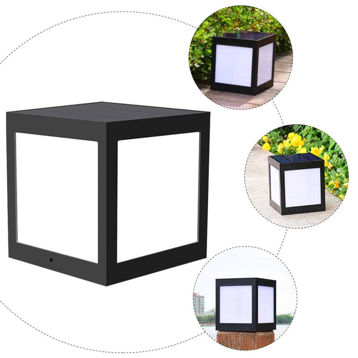 SHOWERORO Lámpara de Pared Solar LED para Exteriores Resistente al Agua Tamaño Grande Luz Sensor de Luz y Encendido Automático Adecuado para Jardín y Patio 1 Unidad