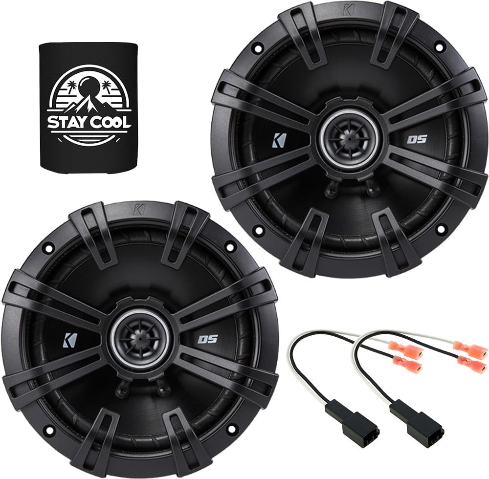 KICKER Speakers 6.5 inch for Toyota Corolla 2019-2020 Upgrade Kit - Pair of DS Series with Harness, Coaxial 6 1/2 Car Audio Front Door Speaker DSC650, 43DSC6504