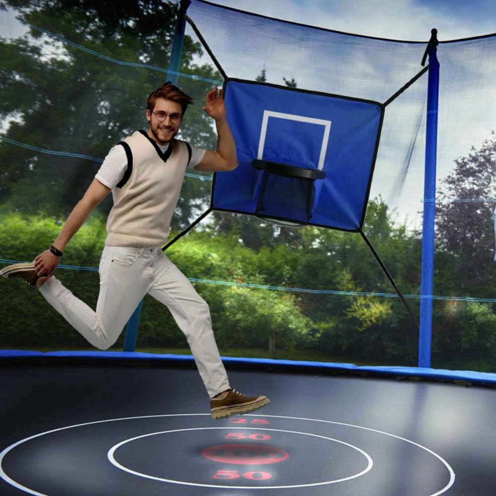Cesta de Baloncesto de Pared Extraíble 65x55 cm con Bomba y 3 Bolas