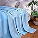 DANGTOP Cooling Blankets, 100% Rayon Derived from Bamboo, Cooling Blankets Absorbs Body Heat to Keep Cool on Warm Night, Ultra-Cool Lightweight Blanket(79x91 inches, Blue)