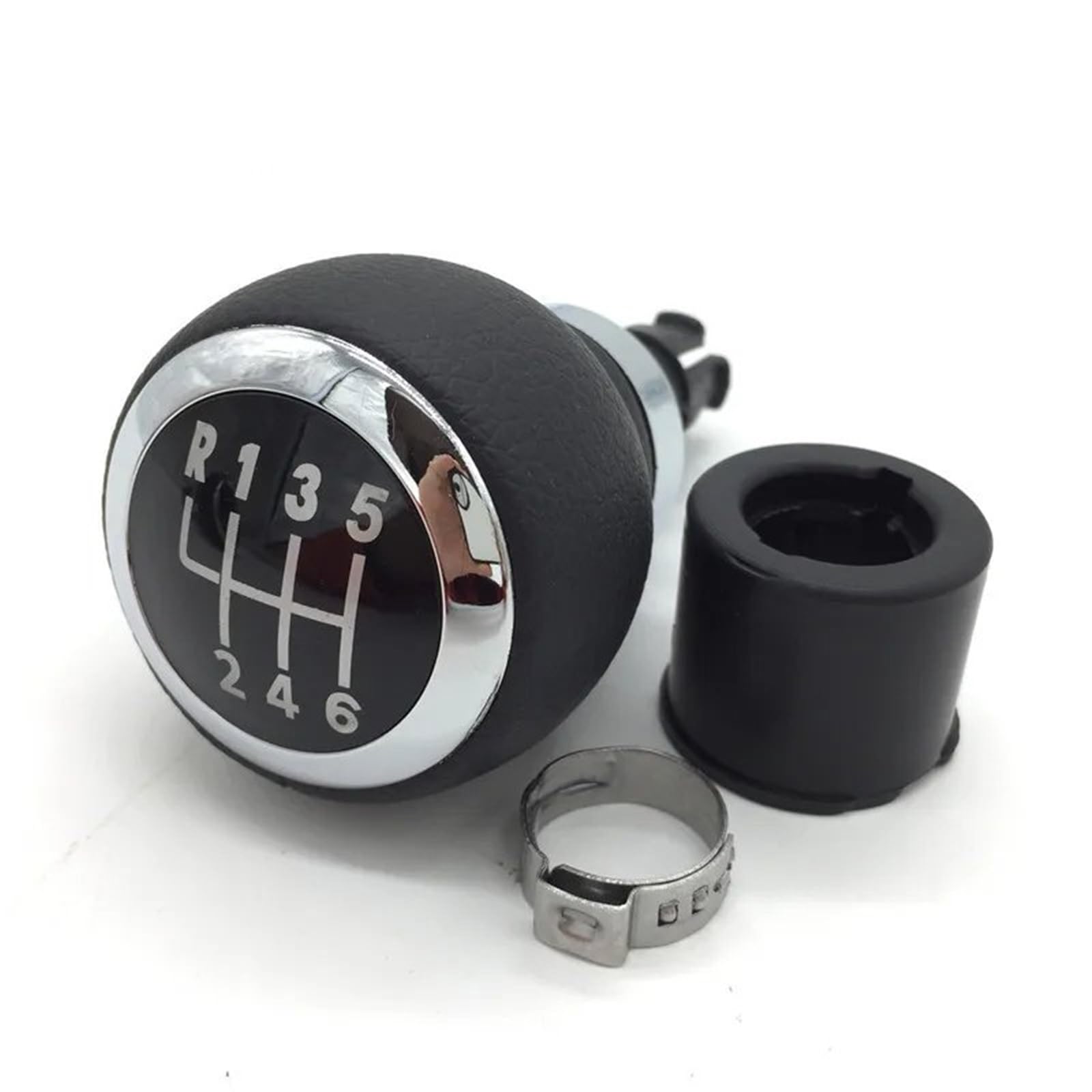 HSUKIHO Car Shift Knob Cover for VW for Passat B6 20052012 Gear Shifter Knob 5/6 Speed Car Stick Gaiter Boot Frame with Cover Case Kit(6 Speed Gearknob)