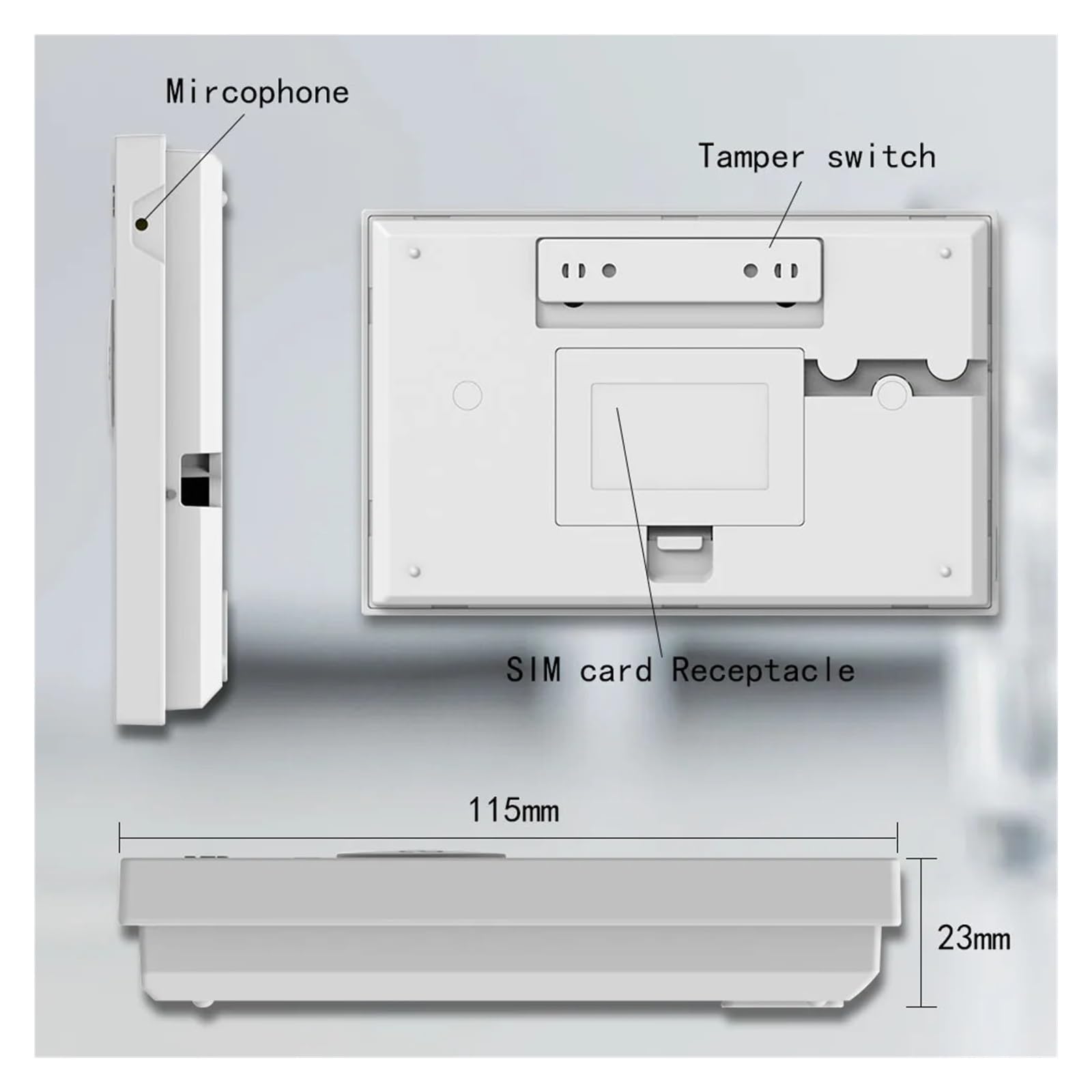 Di Allarme GSM Tuya Wifi For La Sicurezza Domestica Con Rilevatore Di Sirene Wireless Che Supporta Il Controllo App Smart Life(F-105.)