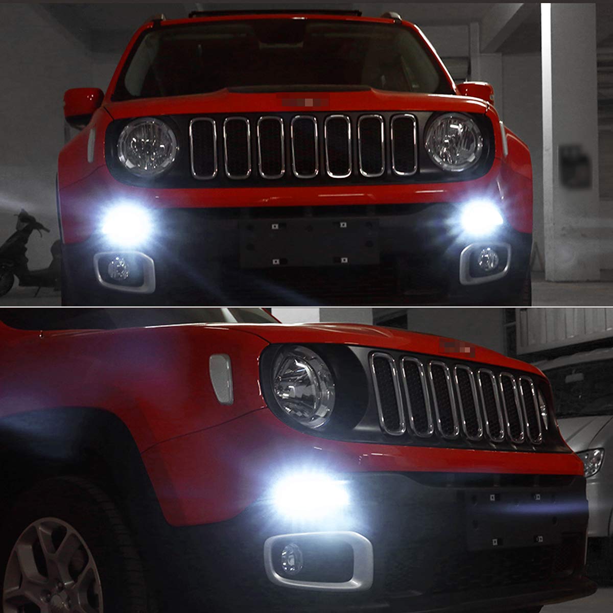 74 LED Fendinebbia Luci Diurne 27LM CANBUS Compatibile per 2015-2018 Renegade (Bianco)