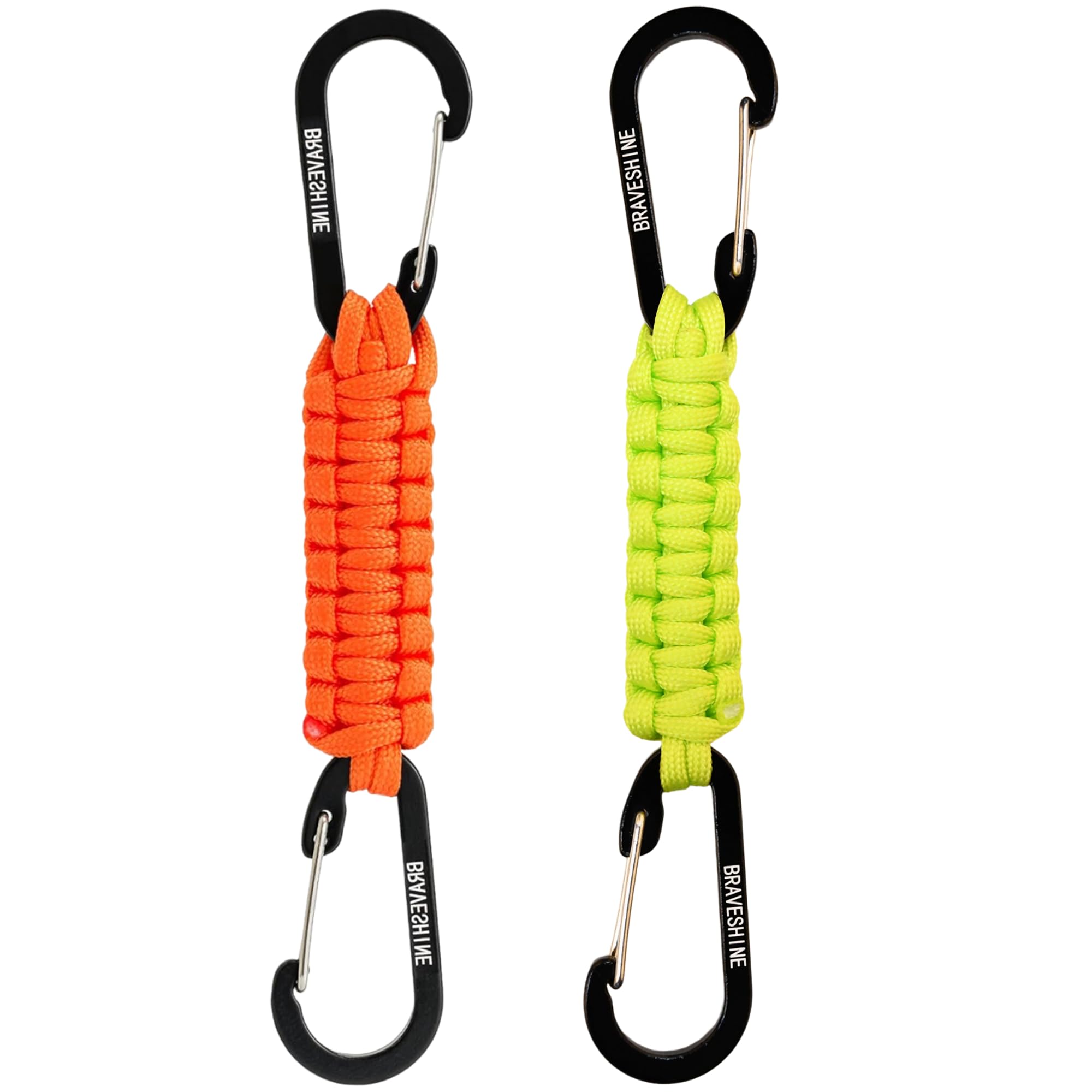 Paracord Keychain with Carabiner Clips - FREE SHIPPING -12