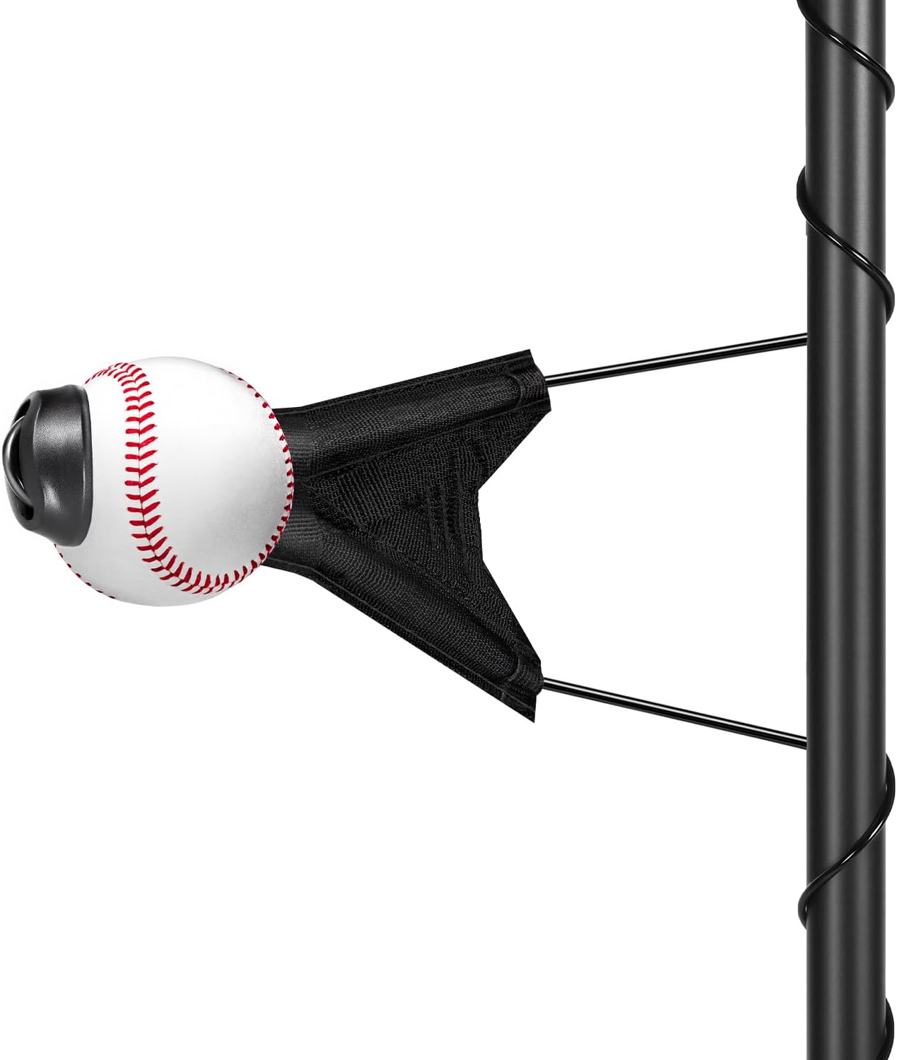 Baseball Batting Swing Trainer, Portable Hitting Trainer with Auto-Reset & Adjustable Ball Height, Solo Baseball Swing Practice Equipment for Youth,Adults, Easy Setup No Tools Needed