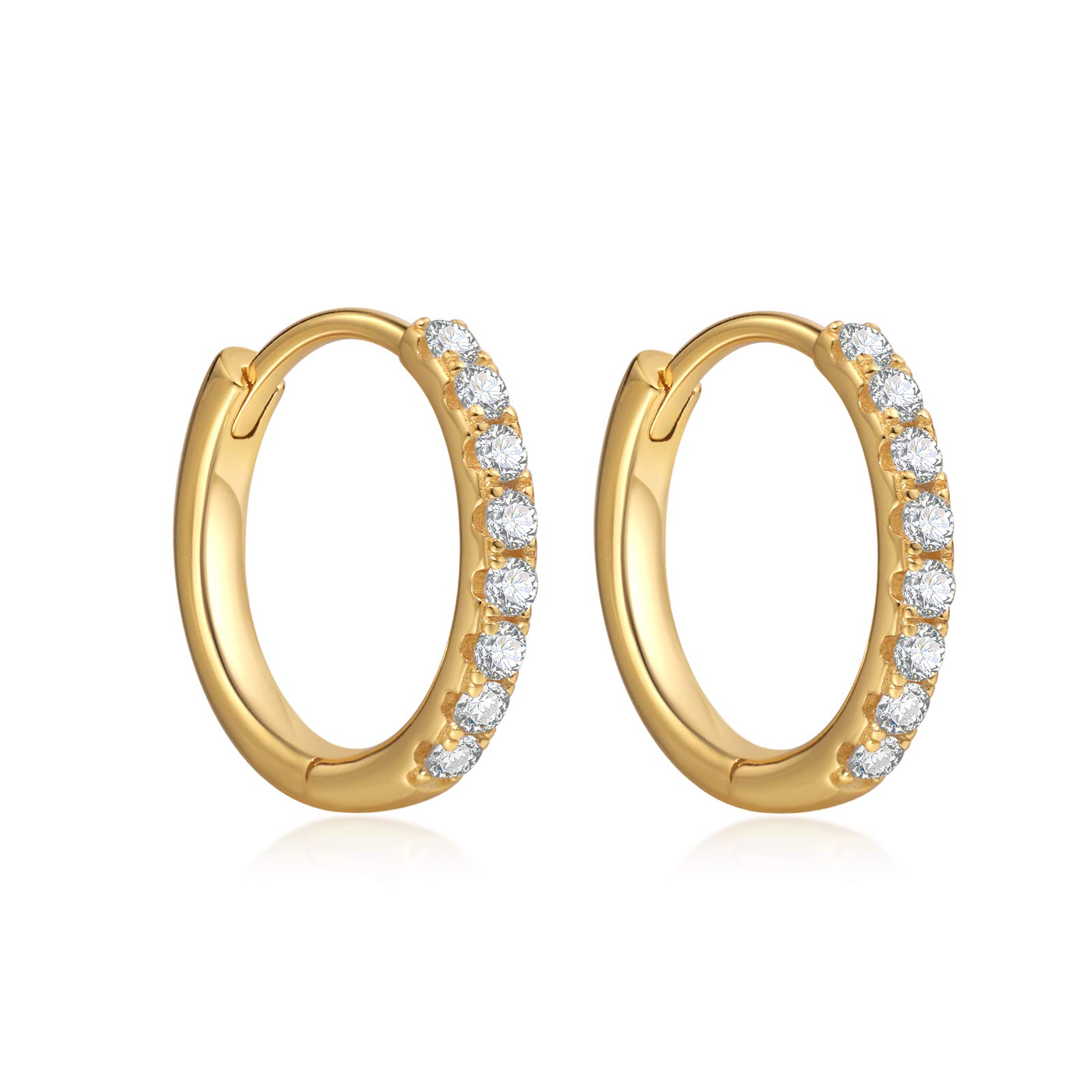 S.Leaf Sterling Silver Hoop Earrings for Women Hypoallergenic Gold Dangle Small Huggie Drop Tassel Chain Earrings for Women Best Friend Birthday Gifts