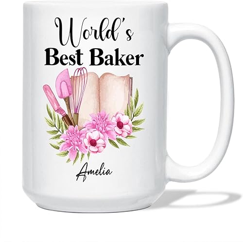 Miniatura 7 de Taza personalizada para hornear Queen, regalos de panadería, regalos de horneado, taza de café para panadería para cumpleaños, taza de café para