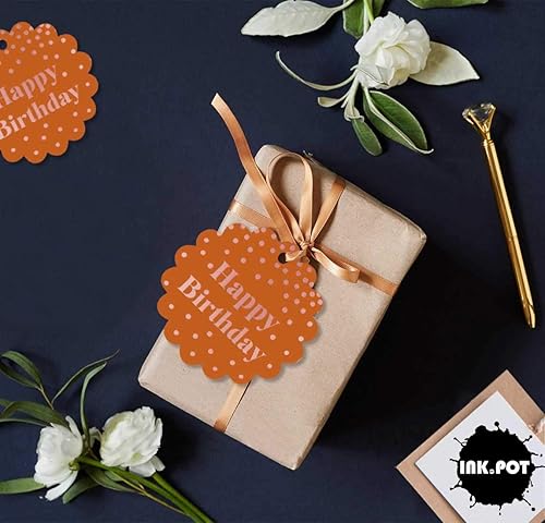 Miniatura 180 de Etiquetas colgantes para botellas de feliz cumpleaños, paquete de 100 unidades Blanco,Aqua Blue,Negro,Azul,Azul turquesa oscuro,Rosa