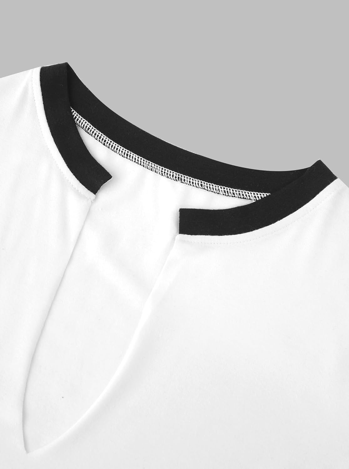 Remidoo Side Slit Tees for Women Plus Size Sexy Tops Cute Summer Top Short Sleeve V Neck T Shirt - Image 5