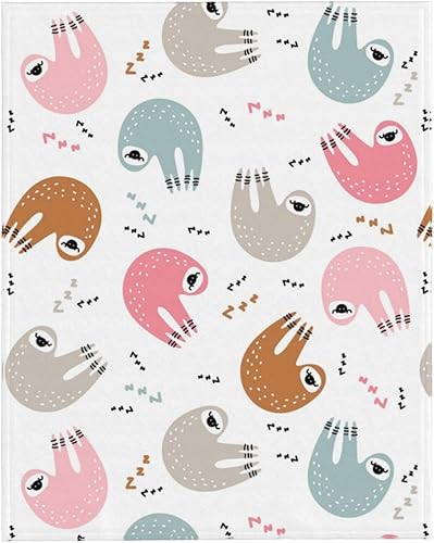 Miniatura 9 de Manta de perezoso para mujer, suave manta de forro polar de verano, lavable, manta ligera de viaje para sofá, cama, sillón durante todas las