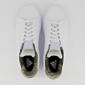 adidas gazelle silver green womens advantage shoes cloud white / cloud white / legend ink  Footway.com