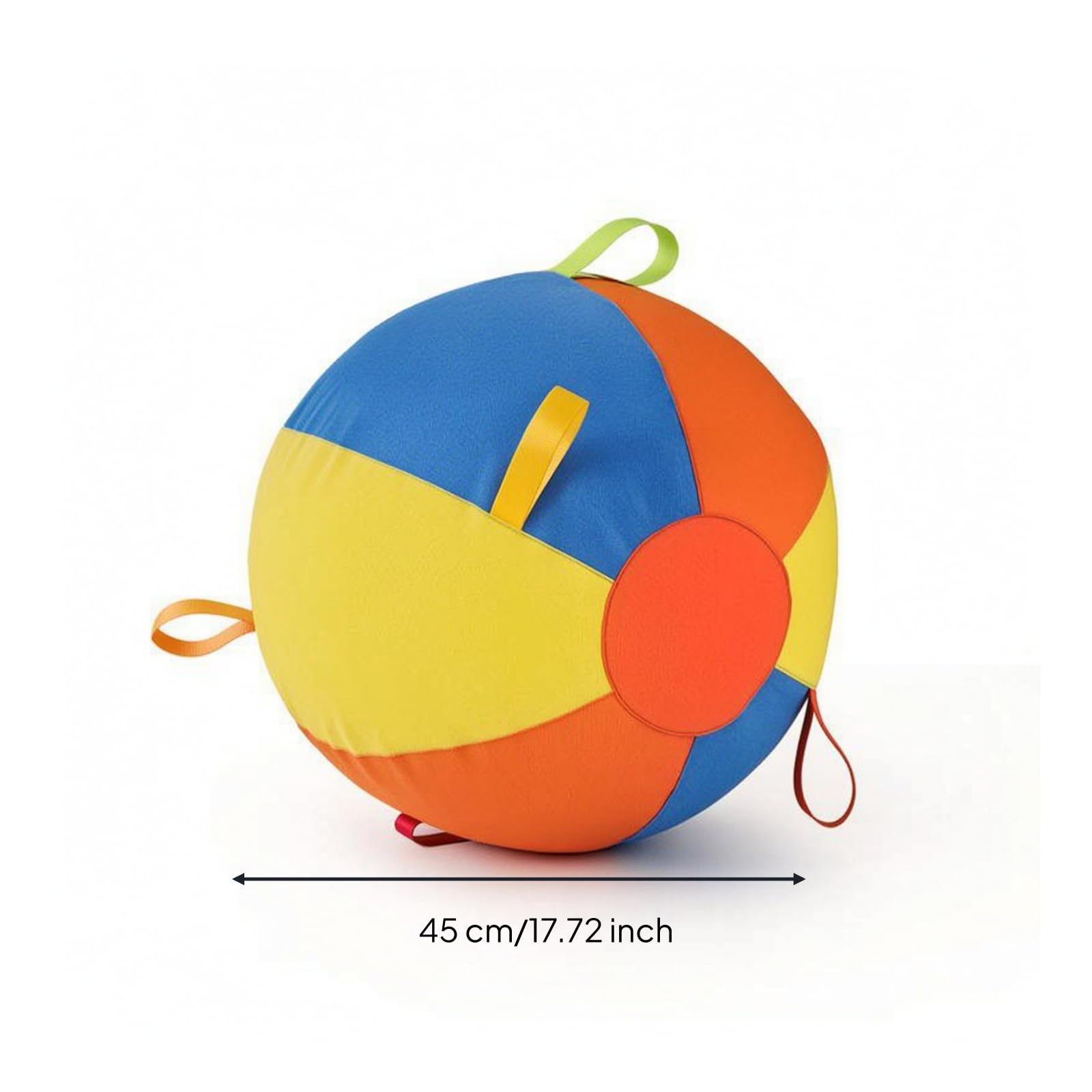 Pelota de Juego Grande Juguete para Perros Balón para Mascotas Pelota con Bucles Superficie Acolchada Construcción Cosida Resistente Ayuda a, Azul, Naranja, Amarillo, Grande 45cm