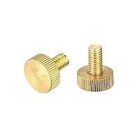 Vista 19 de uxcell Tornillos moleteados para pulgar, pernos planos de latón M3x4mm, sujetadores para PC, electrónicos, mecánicos, 2