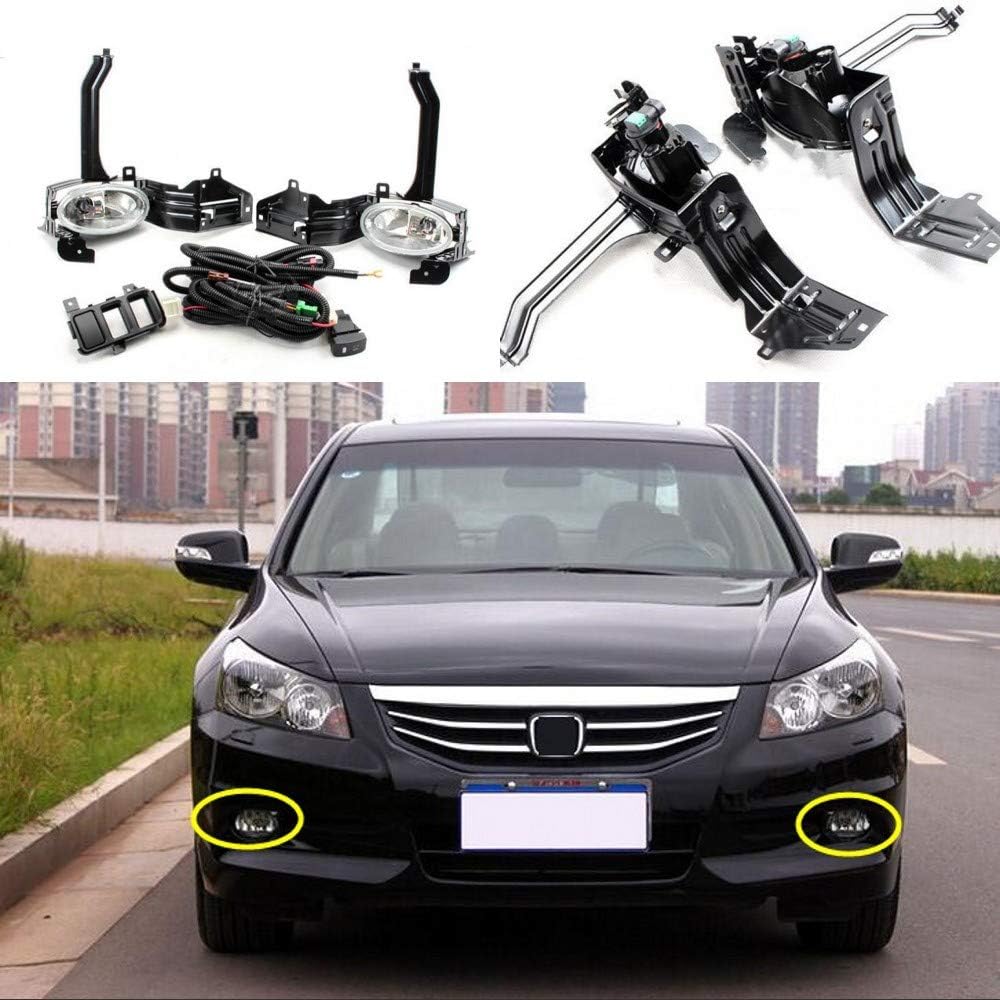 Car Clear Front Fog/Driving Lights Fog Lamp +Switch+Harness Replacement For Honda Accord Sedan 2008-2010