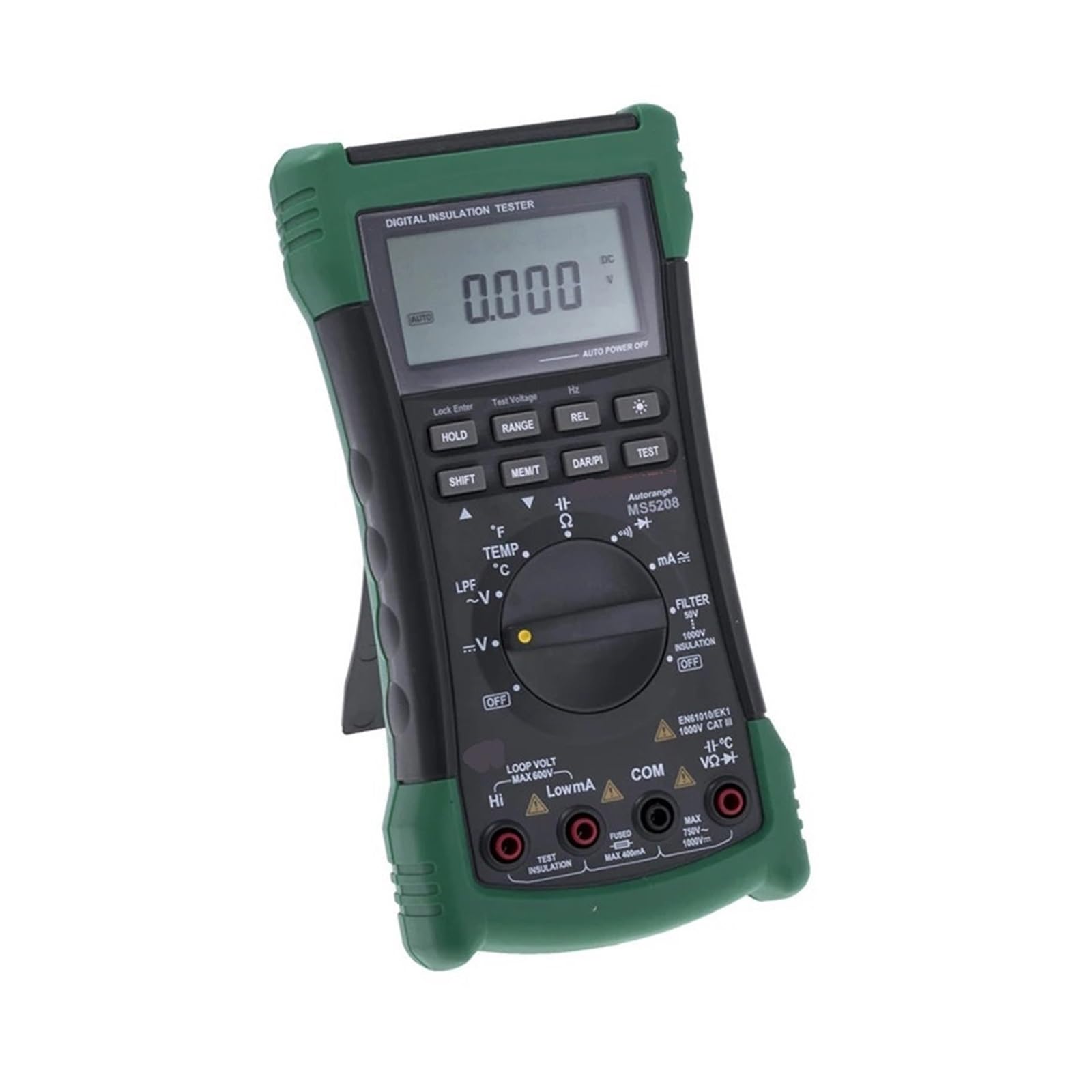 Digitalmultimeter, MS5208 Digitalmultimeter und Isolationstester, 6600 Zählwerte Echteffektivwert, Temperaturmessgerät
