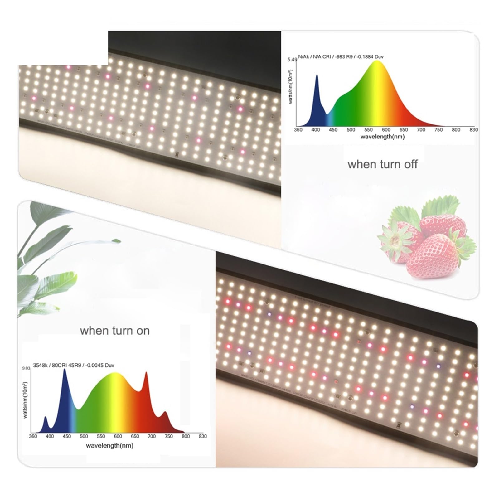 Lampe de Plante, LM301H Evo 320W V4 Tech Barre de LED Spectre Complet lumière de Croissance UV IR on/Off Pilote for Plantes graines de Fleurs(1000W)