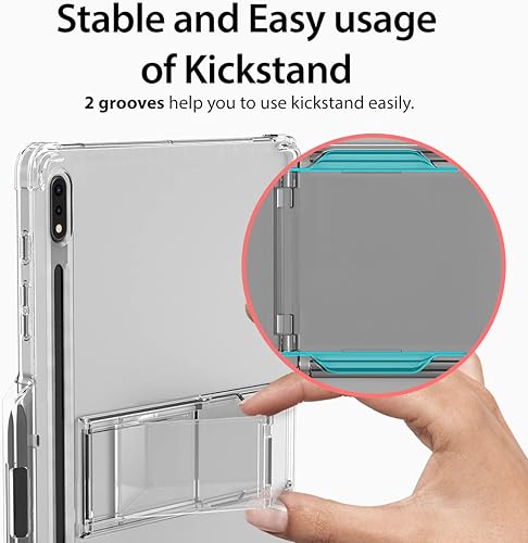 Miniatura 3 de araree Flexield SP - Funda para Samsung Galaxy Tab S9 Plus de 12.4 pulgadas con soporte ajustable de 4 niveles, soporte para bolígrafo S, funda