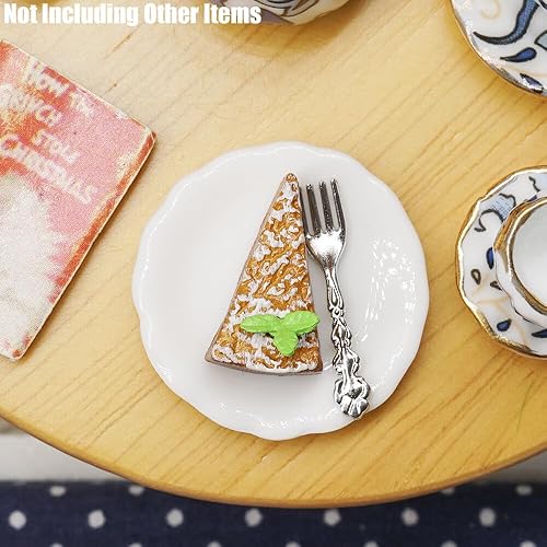 Miniatura 7 de Odoria - Juego de té de porcelana en miniatura 112, utensilios de cocina, accesorios para casa de muñecas, color azul