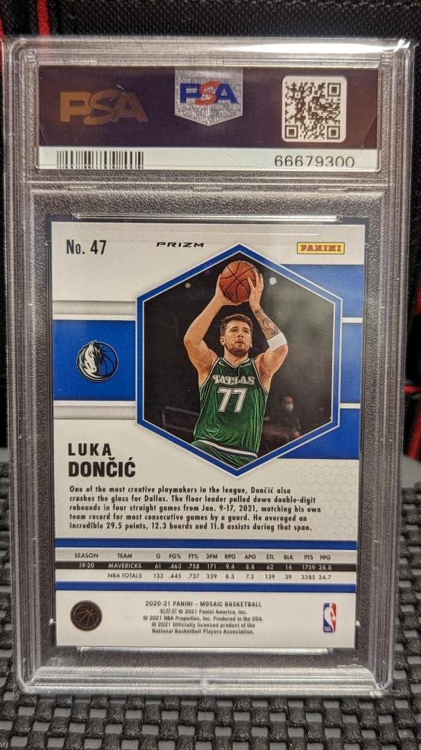 2020 Prizm Mosaic Luka Doncic NBA PSA 10 Luka Doncic 2020 Mosaic