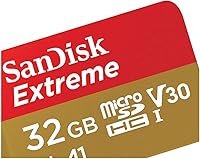 Vista 2 de SanDisk Tarjeta UHS-I microSD de 32 GB Extreme para juegos móviles - C10, U3, V30, 4K, A1, Micro SD - SDSQXAF-032G-GN6GN