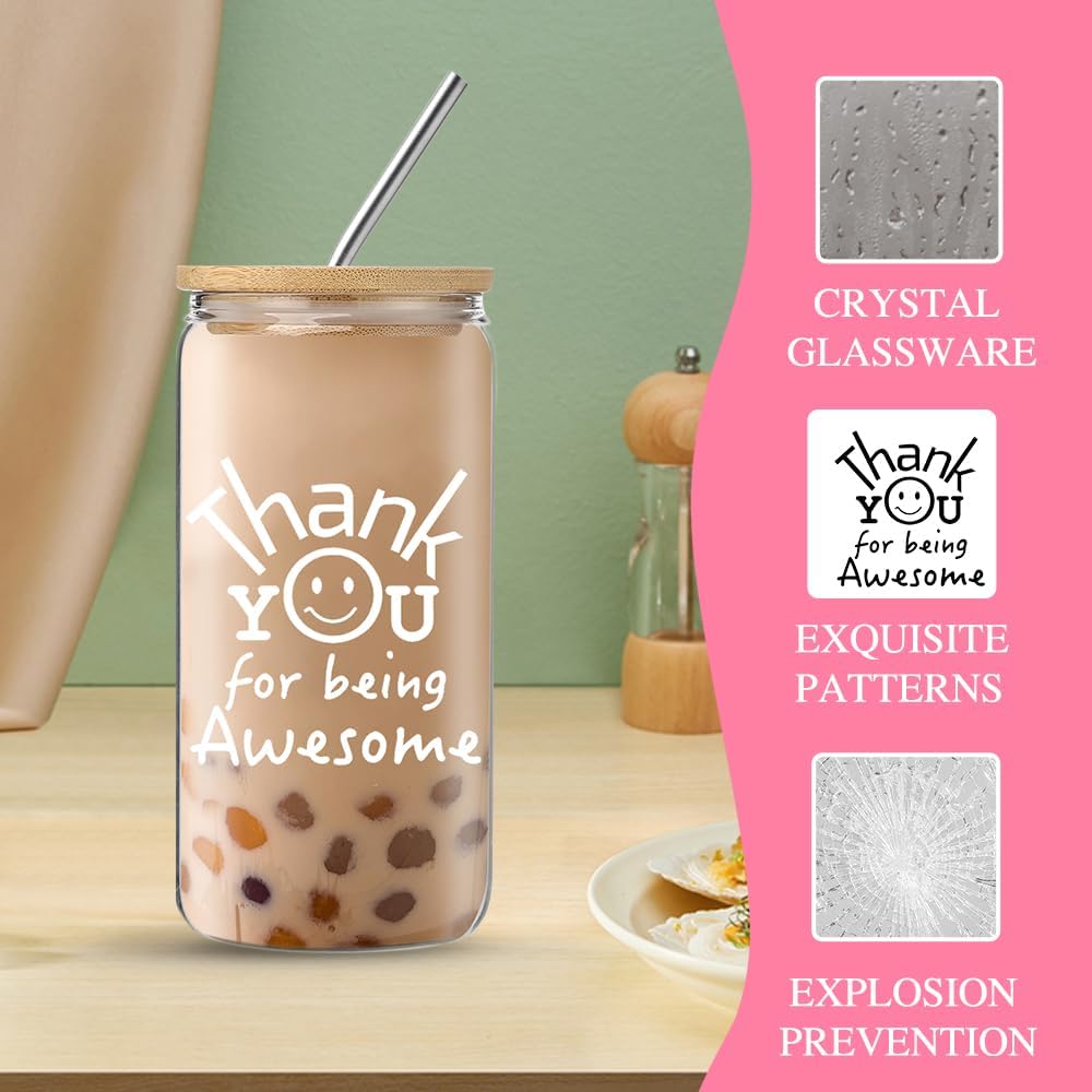 DHQH Friend Gifts for Women, Bestie 16 oz Glass Cup Mother's Day Gifts Baskets, Friendship Birthday Gifts for Women Friends Soul Sister - Image 3