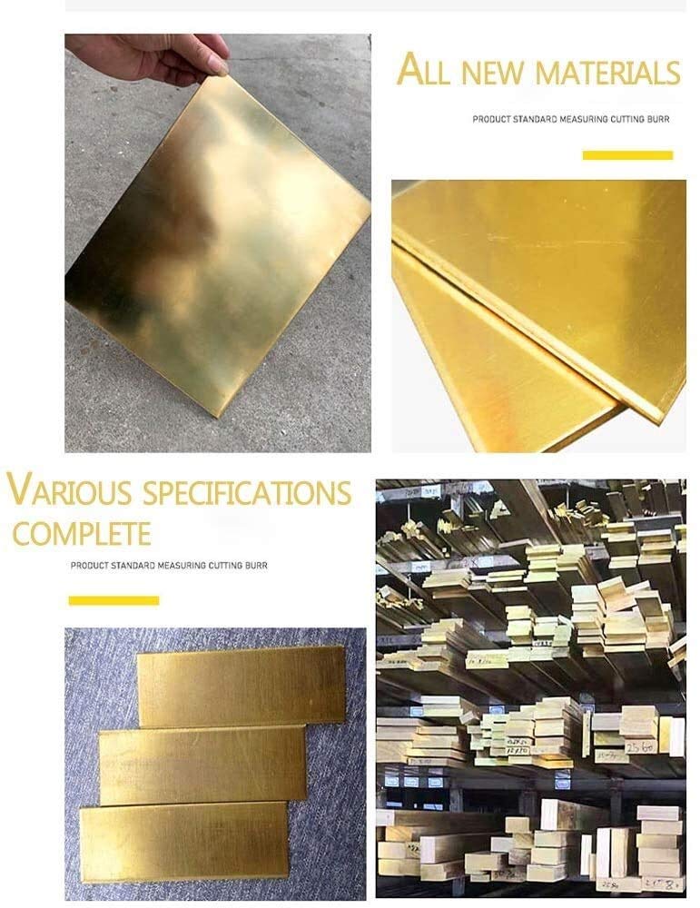 materie prime lastra di ottone lamiera di metallo piastra per artigianato riparazioni fai da te fogli di rame lavorabili lamiera di ottone foglio di rame puro foglio (colore: 100x100x2,5 mm) (co
