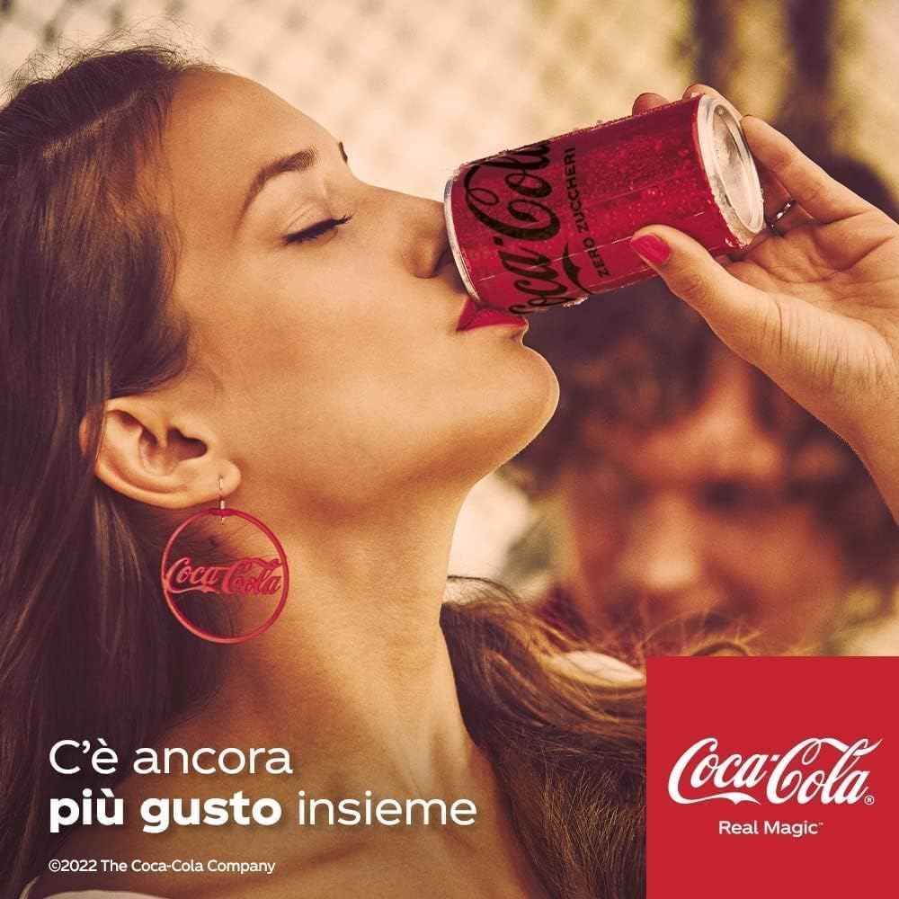 Italian Gourmet Cola Zero Zucker Mini Dosen 48 x 150 ml koffeinhaltiges Erfrischungsgetränk ohne Zucker kalorienarm Vorratspack Snacks Party Büro + Italian Gourmet Polpa