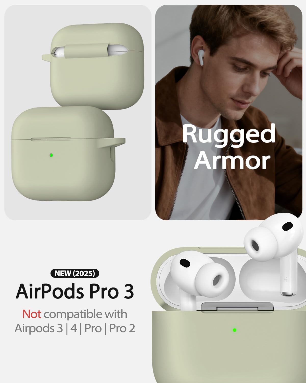 Etui do AirPods Pro 3, do AirPods Pro 3, AA2-Khaki