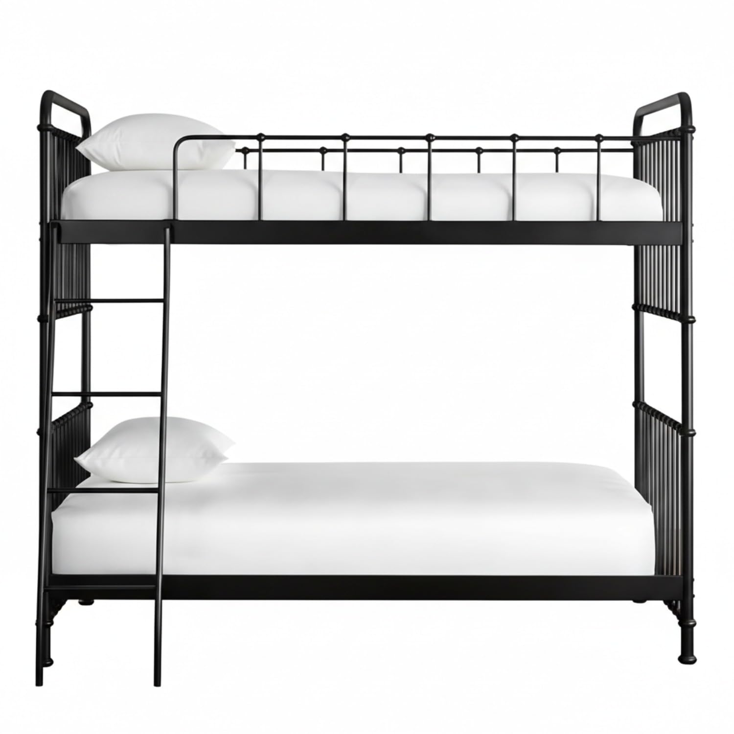 Pack of 2 Bunk Bed Sheets 2ft6 Small Single – Percale Bunk Sheets 25cm Deep Pocket, Soft Easy Care Microfiber Fitted Sheets, Breathable Non-Iron for Bunk Beds (76×190cm) (White)
