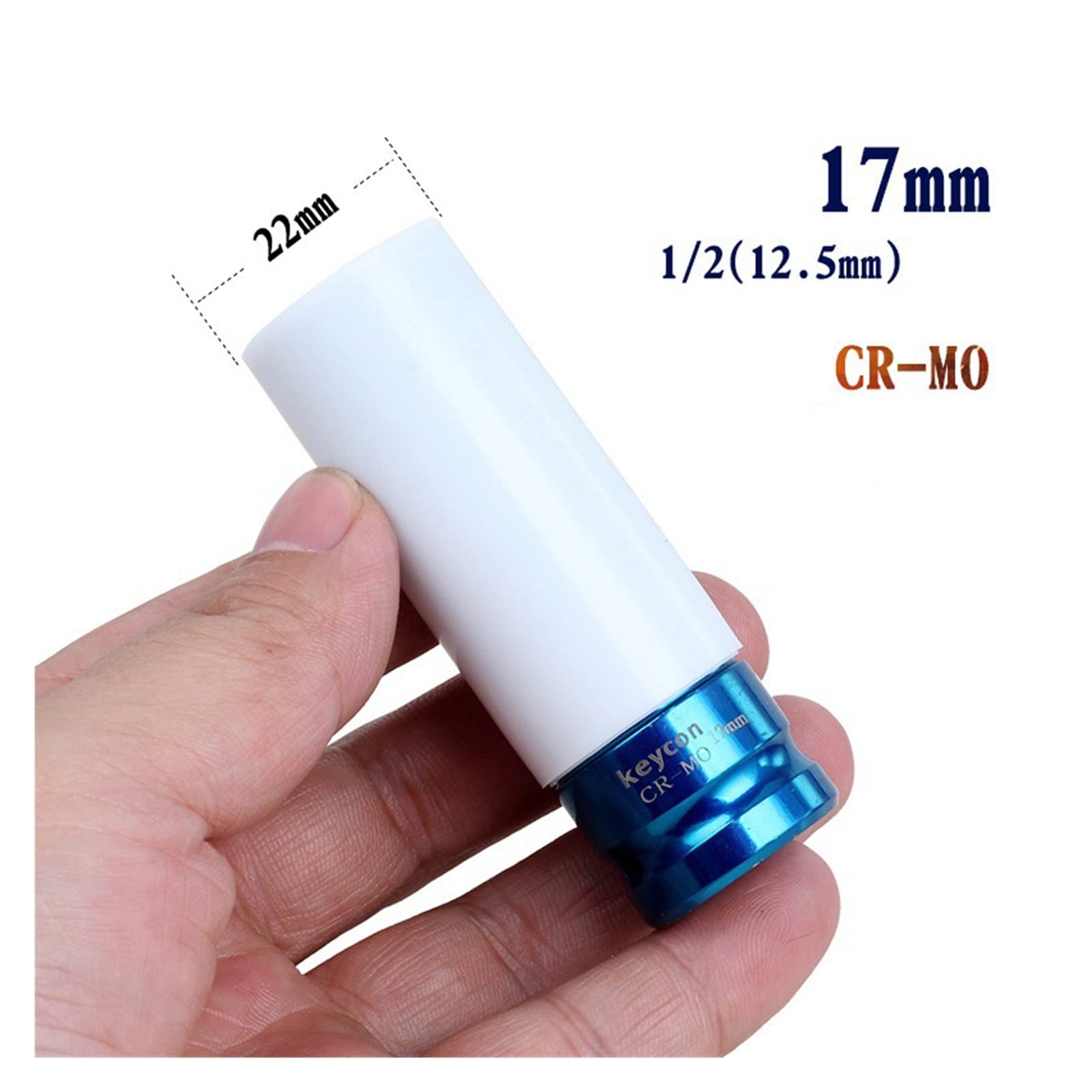 4pcs 17,19,21,22mm 1/2 "Conjunto de zócalo de Impacto CR-mo Cabeza de Llave dinumática Alargada 1/2 Enchufes de Profundidad Herramientas de reparación de automóviles Allen Head