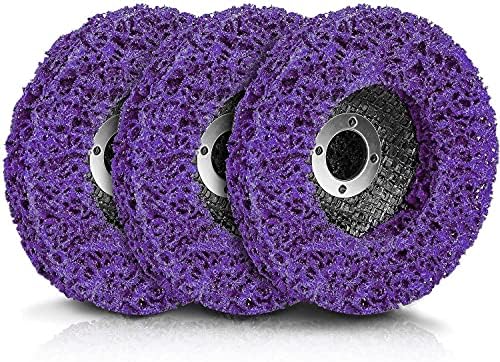 3 Pack Strip Discs Stripping Wheel for Angle Grinders Clean and Remove Paint, Rust Welds, Oxidation (4'' x 5/8'')