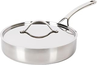 Bloomhouse Non-Toxic Pro Ceramic Interior Triply Stainless Steel Fry Pan with Lid