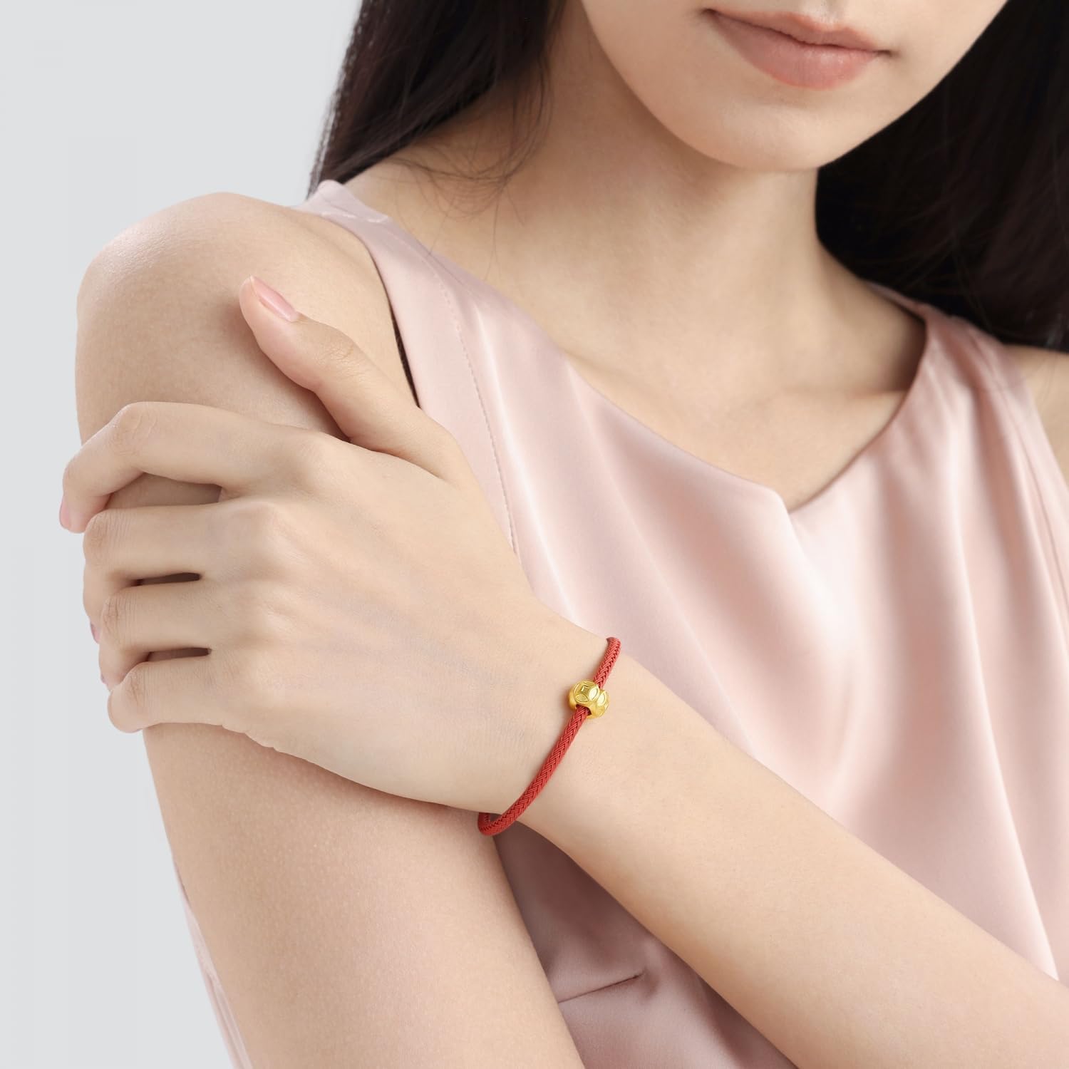CHOW SANG SANG 999 24K Gold Charme Mini Charm Wealthy Bliss Bamboo Charm Bracelet for Women 94382C