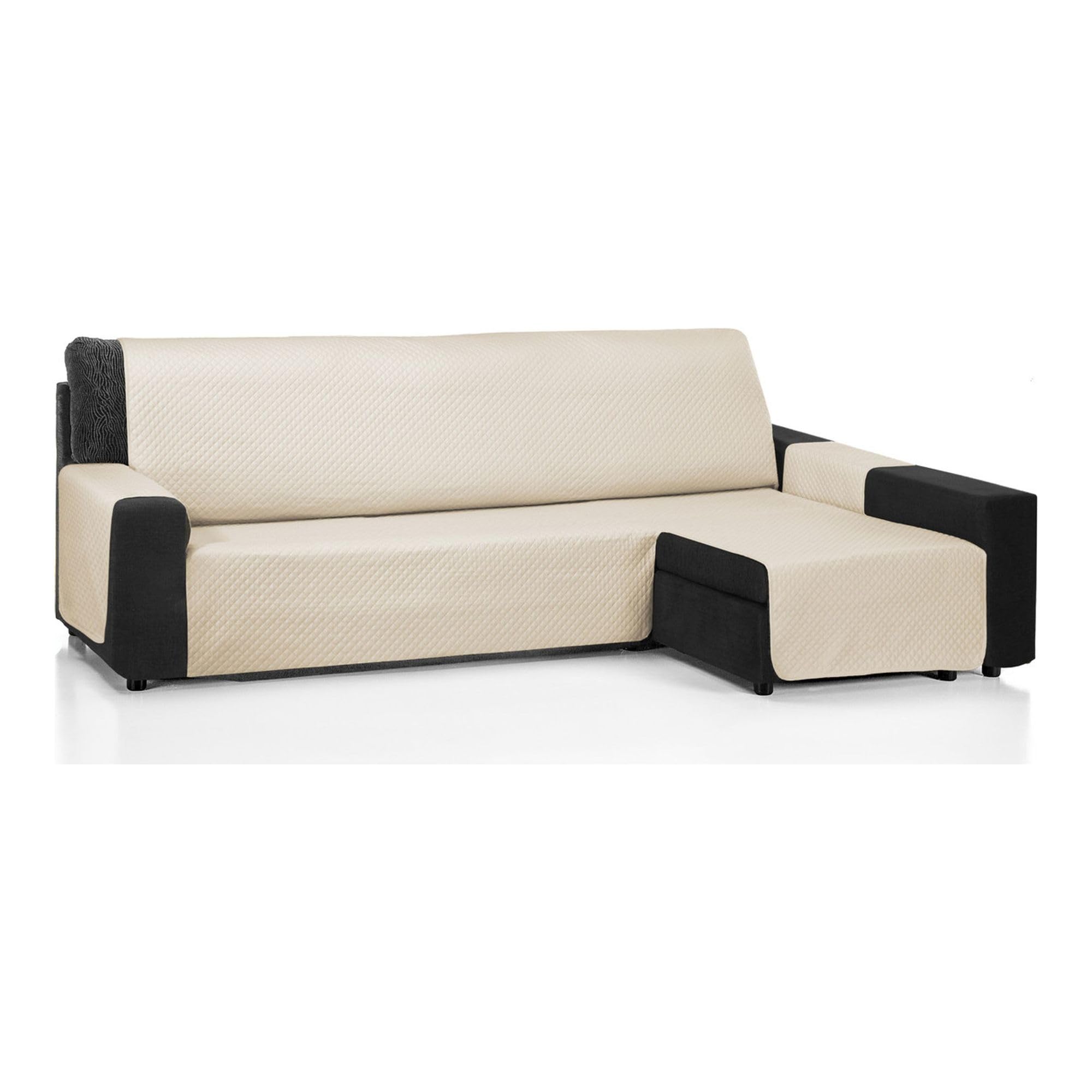 Housse de canapé d'angle réglable extensible beige 200cm universelle
