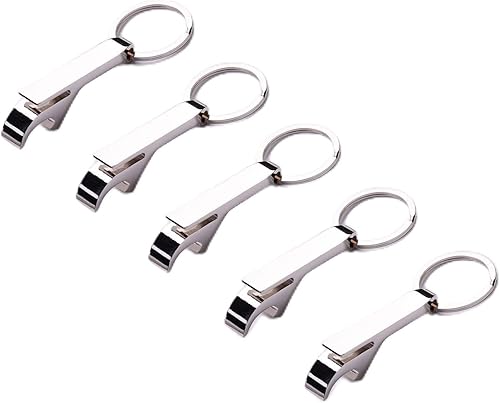 Miniatura 4 de Llavero abrebotellas de cerveza, portátil, de bolsillo, tamaño pequeño, para celebraciones, fiestas, viajes, camping y hogar (negro)