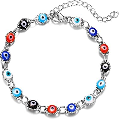 Evil Eye Bracelets for Women,Lucky Blue Eye Bracelet,14K Gold Plated Evil Eye Chain Bracelet for Women,Evil Eye Jewelry