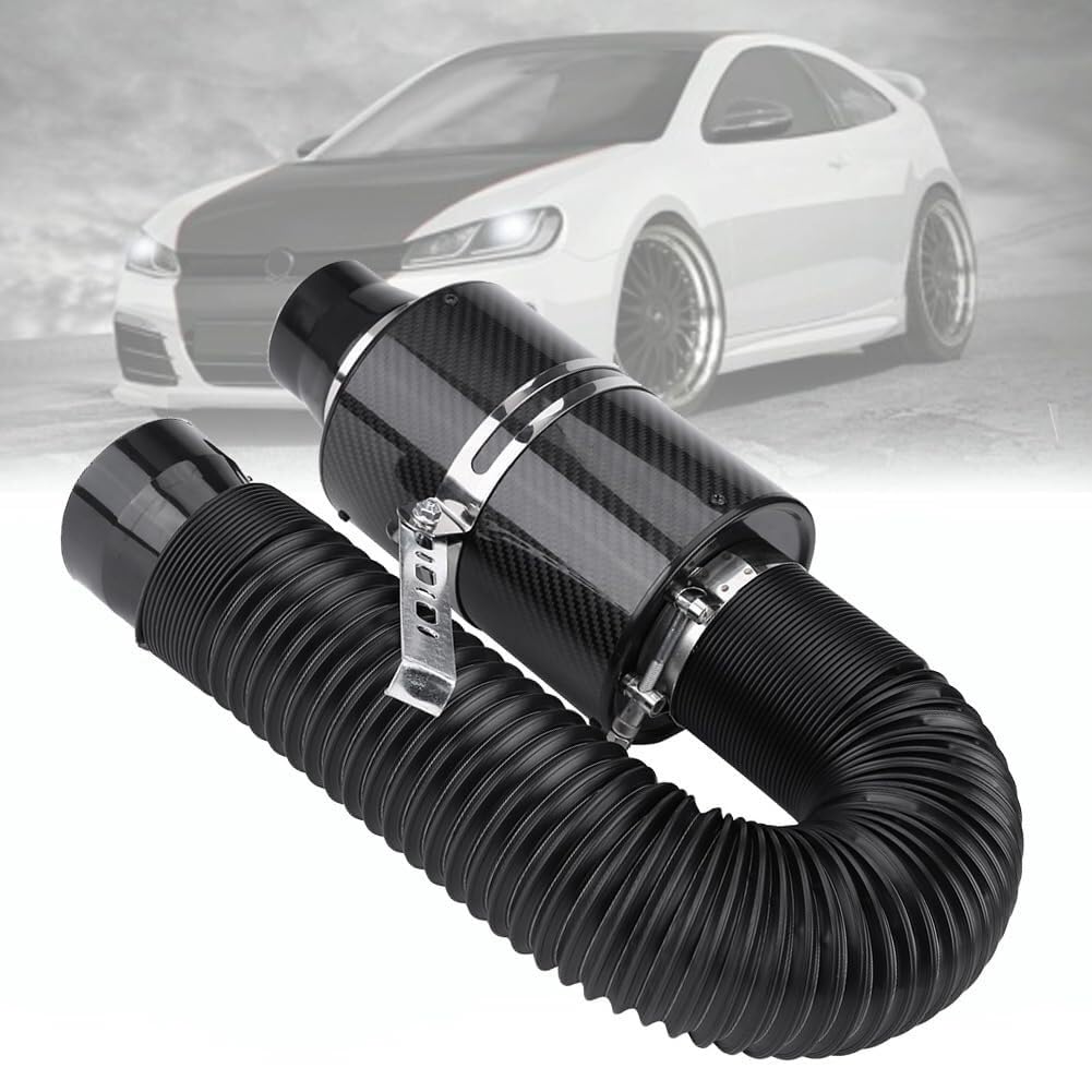 Filtro de Entrada de Aire para Coche Kit de inducción de alimentación en frío de fibra de carbono universal Tubo de filtro de aire de inducción