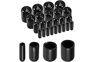 Uxcell 40-Piece Black Rubber End Caps